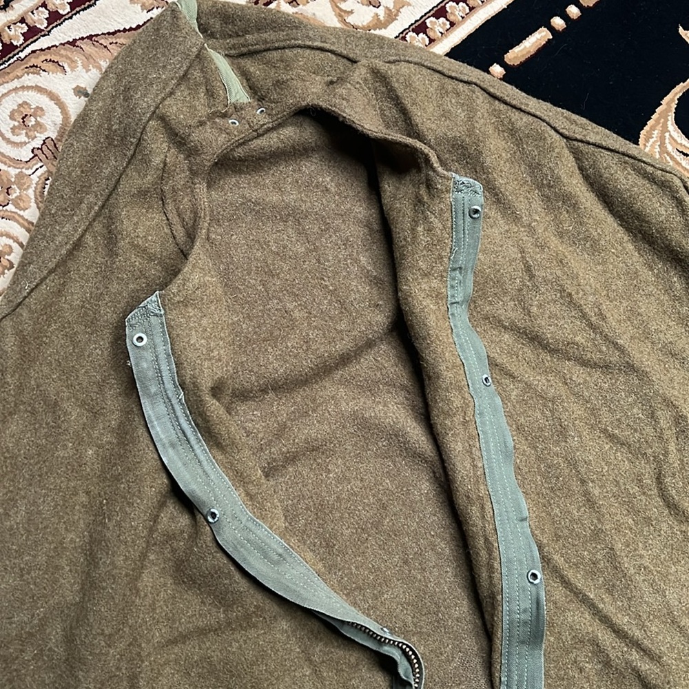World War II US Army Wool Sleeping Bag Green Dated 1945 Mummy Military VTG - Picture 4 of 14